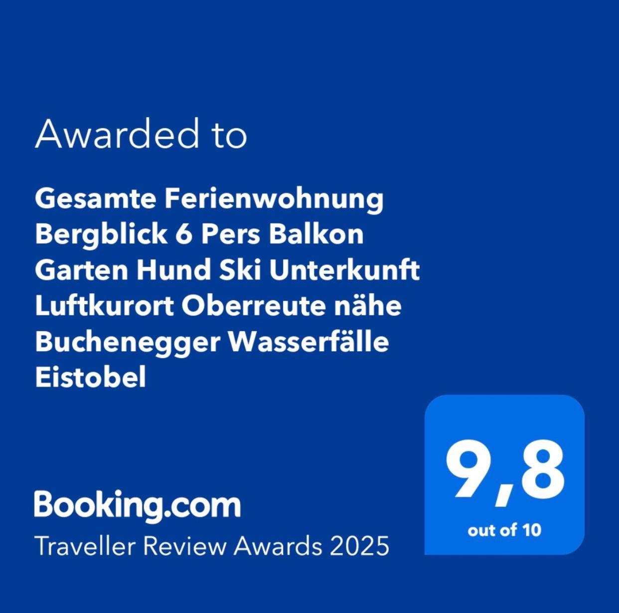 Lindners Hideaways - Bergnest Lodge - Bergblick Fewo 6 Pers Balkon Garten Hund Ski Unterkunft Luftkurort Oberreute Naehe Buchenegger Wasserfaelle Eistobel Bodensee Exteriör bild